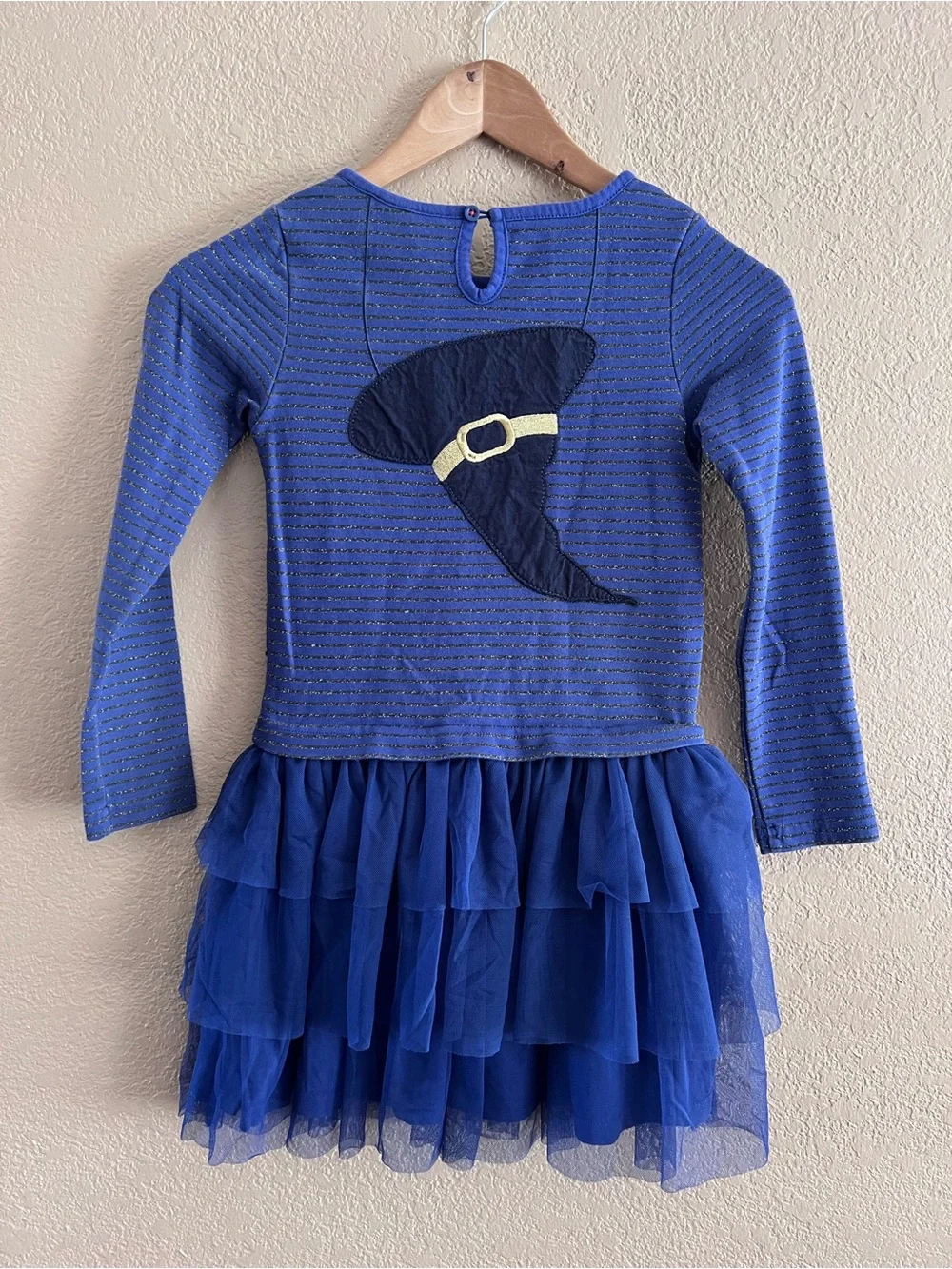 Mini Boden  Blue Layered Tulle Halloween Witch Dress